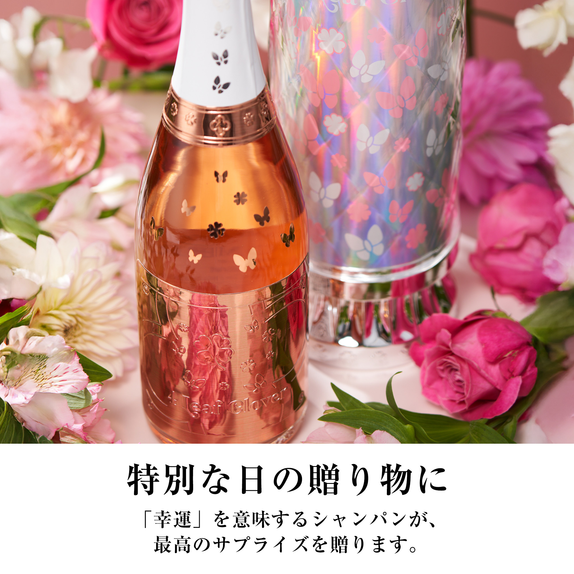 特別な日の贈り物に。「幸運」を意味するシャンパンが、最高のサプライズを贈ります。